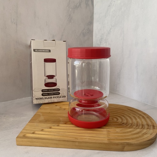[GPJ900RD] Pot en verre pour cornichon 900 ml
