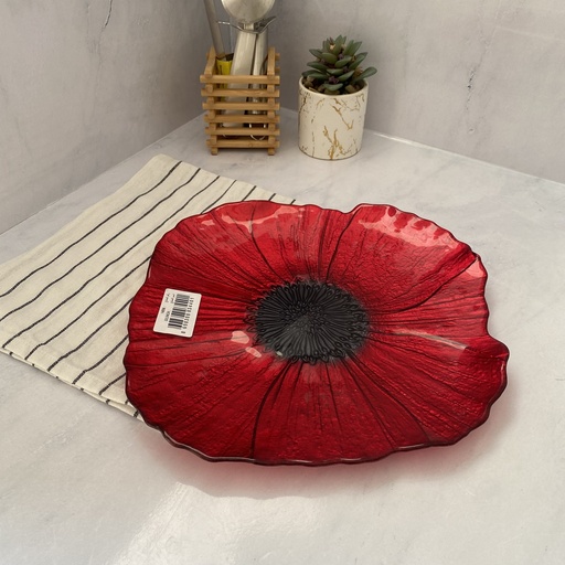 [14096] Gelincik Assiette Rouge 32Cm