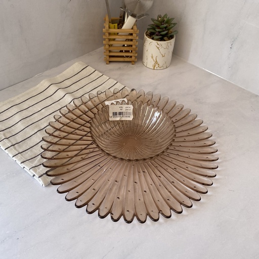 [14223] Piu Assiette Plate Champagne Transparent 32Cm 