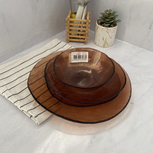 [15103-2] Kronos Assiette Dessert Marron 20Cm