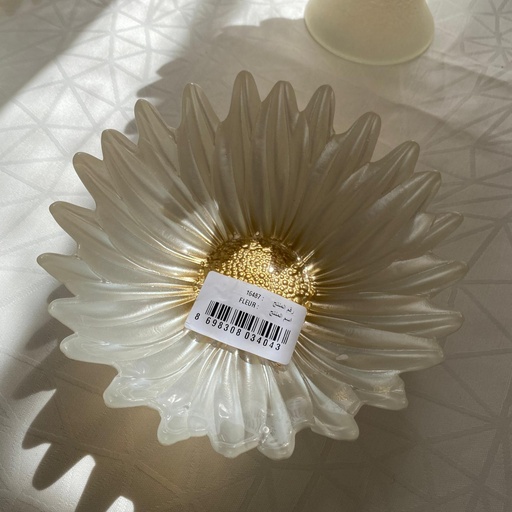 [16487] Fleur Bol Pearl White 18Cm