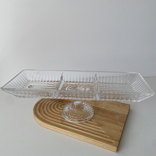 [LN.SDU.039.01.000] 39*15*4 cm Plataux a servire triforme a pied