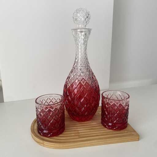 [SU.ISS.050.502] Isis Degr Carafe Avec 6 Verres Rouge