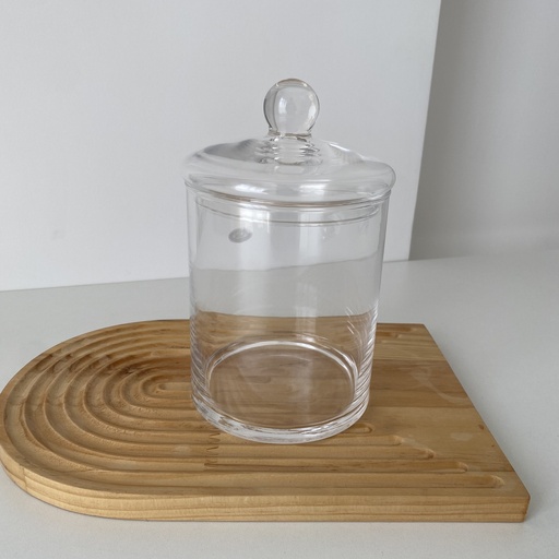[KV.SLN.002] Cylinder Jar En Verre 12*14,5Cm