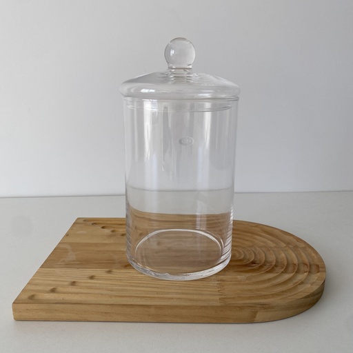 [KV.SLN.003] Cylinder Jar En Verre 12*18CM