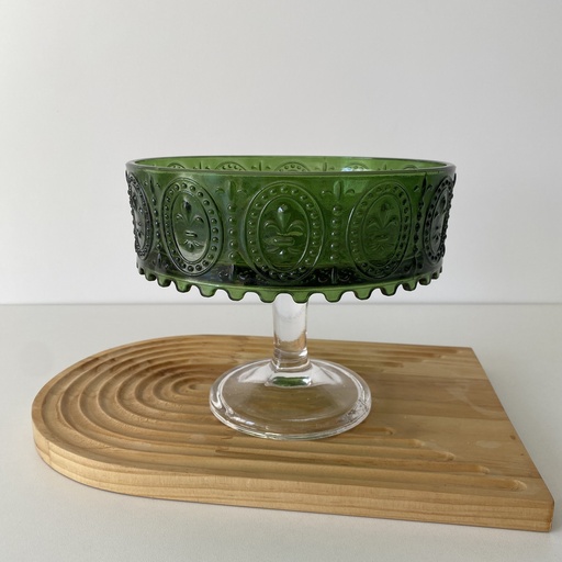 [FL.IFD.100.001] 19*15,5 fleur delis coupelle vert sur pied