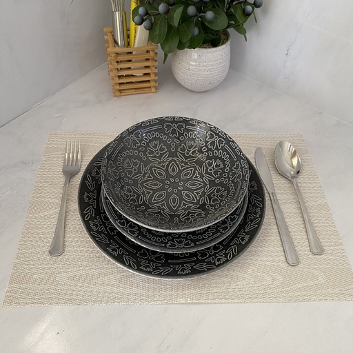 [154975 - 154977 - 154976] Service A Table Midnight 18 Pcs