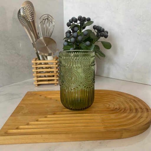[GR123-G] Sunflower Verre Haut Vert