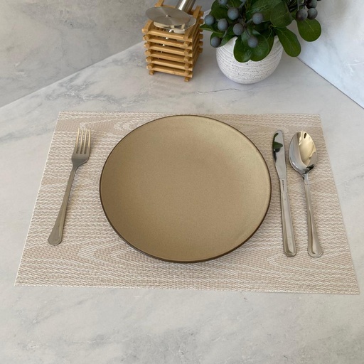 [GBSEO25DUVC26B] Assiette Plate Beige 25Cm