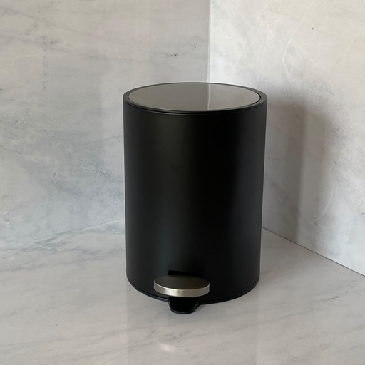 [74691-HF003B] Poubelle à pédale Jobs 5 L avec fermeture amortie -Noir mat