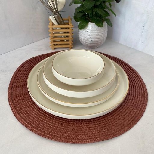 [YW-17S/26] Service A Table 24 Pieces Fil Doré